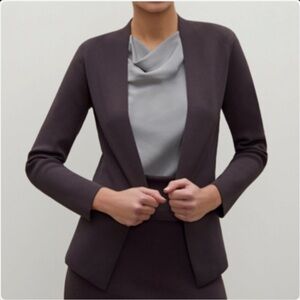 MM LaFleur Woolf Black Knit Perforated Detail Open Front Jardigan - +1‎ / XL